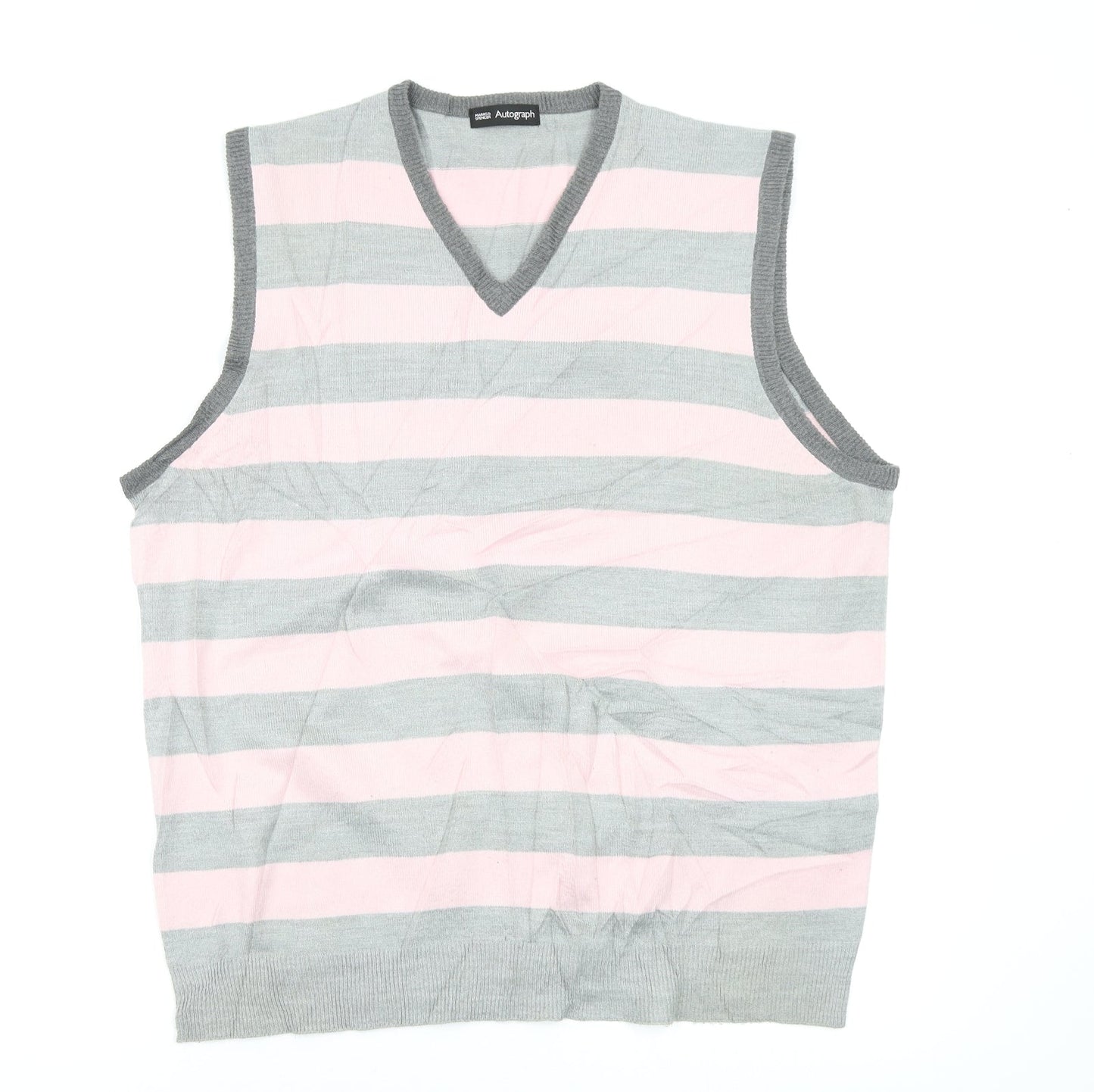 M&S Mens Multicoloured Striped  Pullover Jumper Size L
