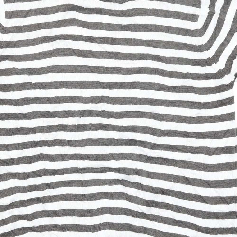 NEXT Womens Multicoloured Striped  Basic T-Shirt Size M