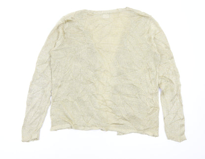 Berkertex Womens Gold   Cardigan Jumper Size 10