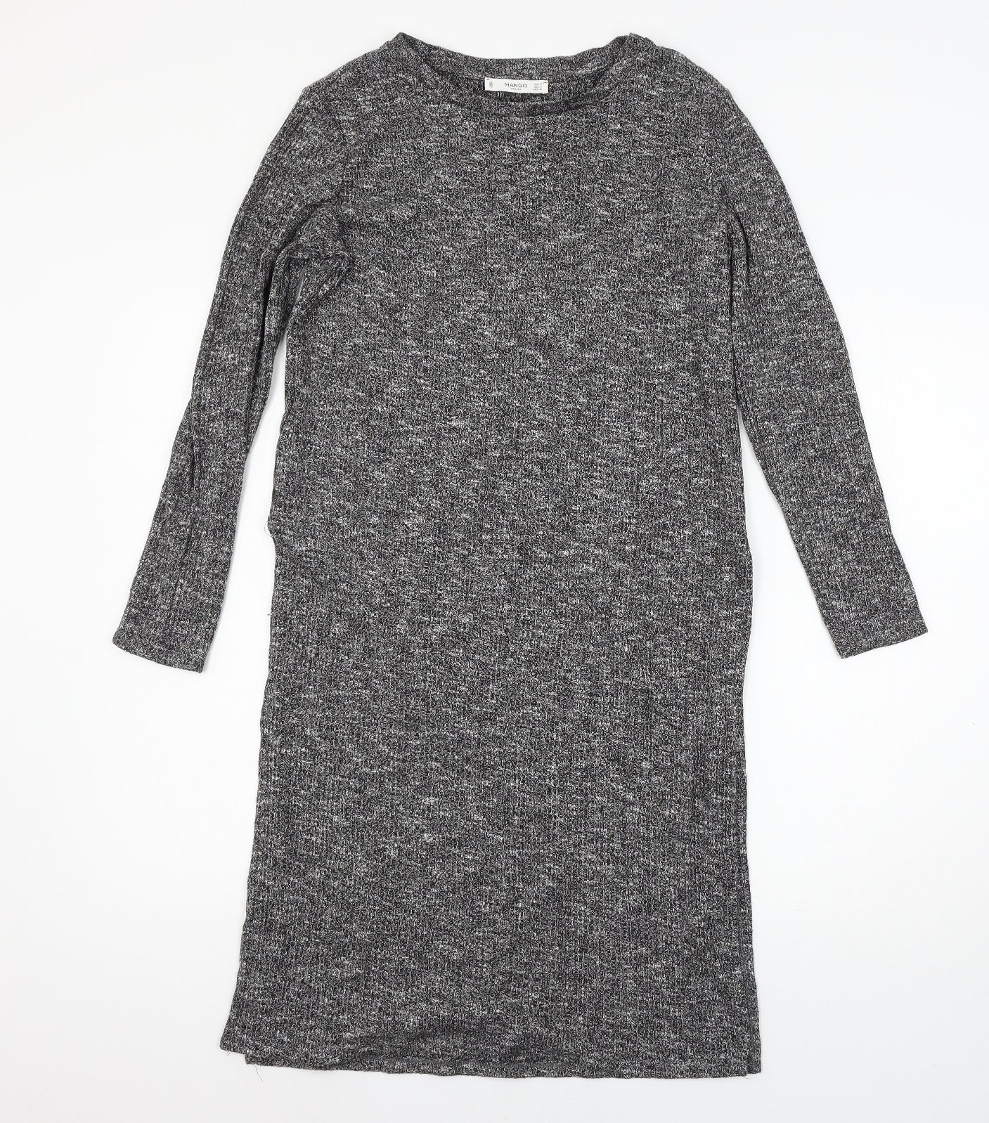 Mango Womens Grey  Jersey Basic T-Shirt Size M