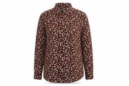 Primark Womens Brown Animal Print  Basic Button-Up Size 12