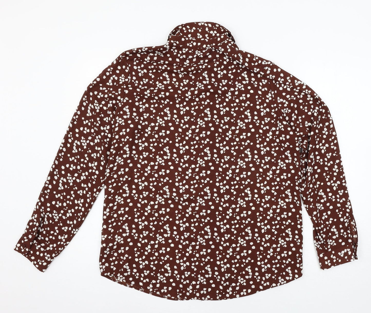Primark Womens Brown Animal Print  Basic Button-Up Size 12