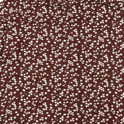 Preloved Primark Womens Brown Animal Print  Basic Button-Up Size 12 - Label