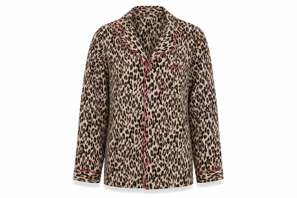 Love To Lounge Womens Brown Animal Print  Top Pyjama Top Size 14