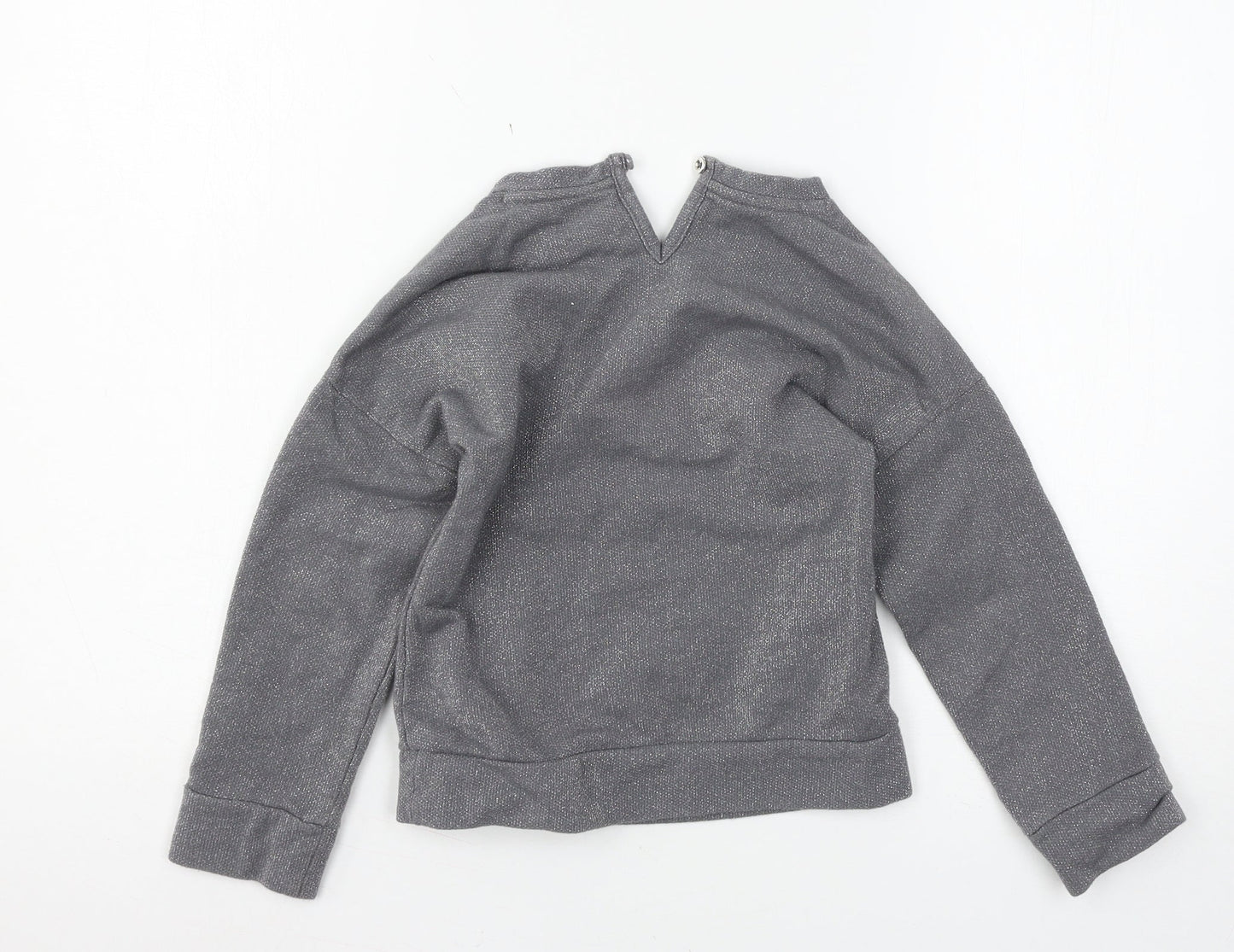 TU Girls Grey  Jersey Pullover Sweatshirt Size 7 Years