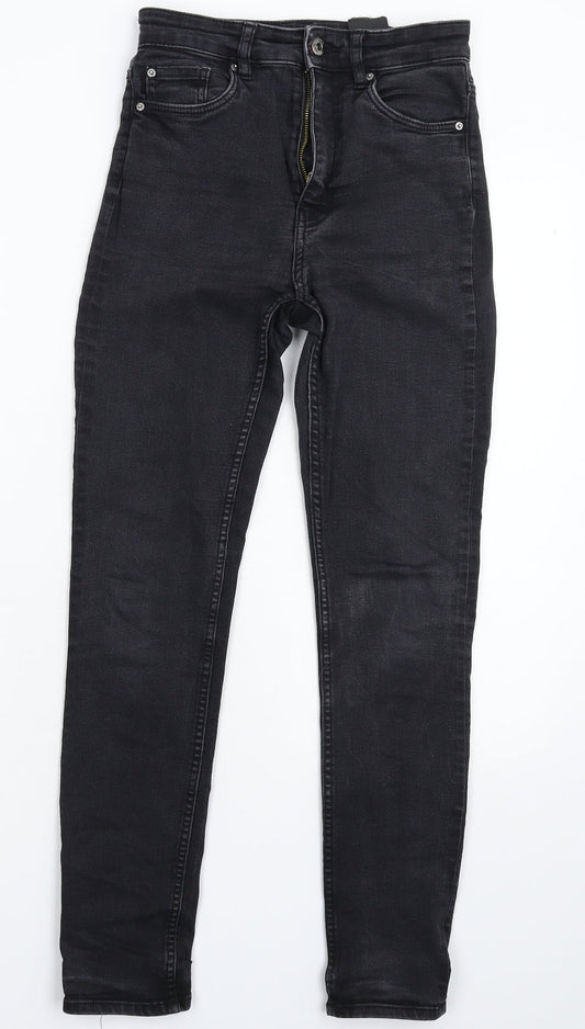 H&M Womens Black  Denim Jegging Jeans Size 6 L27 in