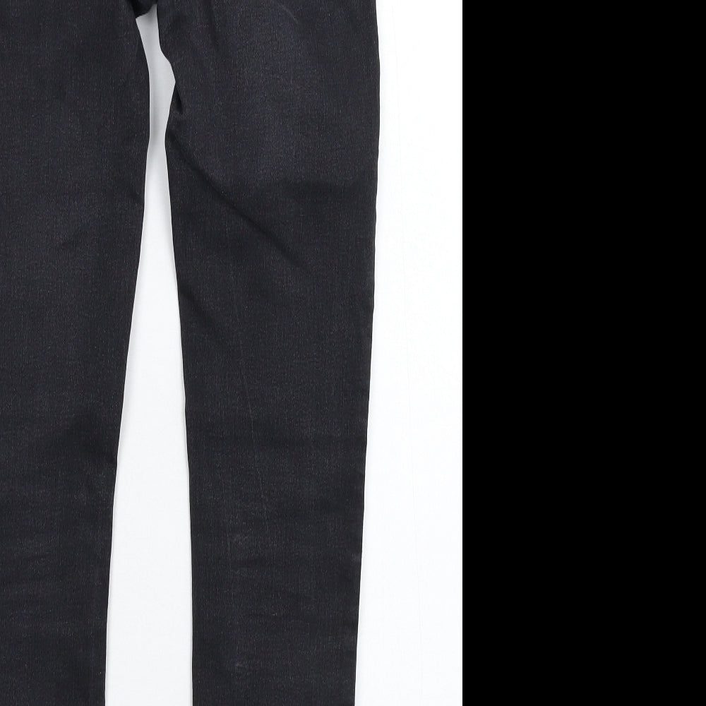 H&M Womens Black  Denim Jegging Jeans Size 6 L27 in