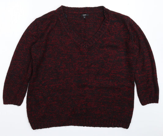 Papaya Womens Red  Knit Pullover Jumper Size 14
