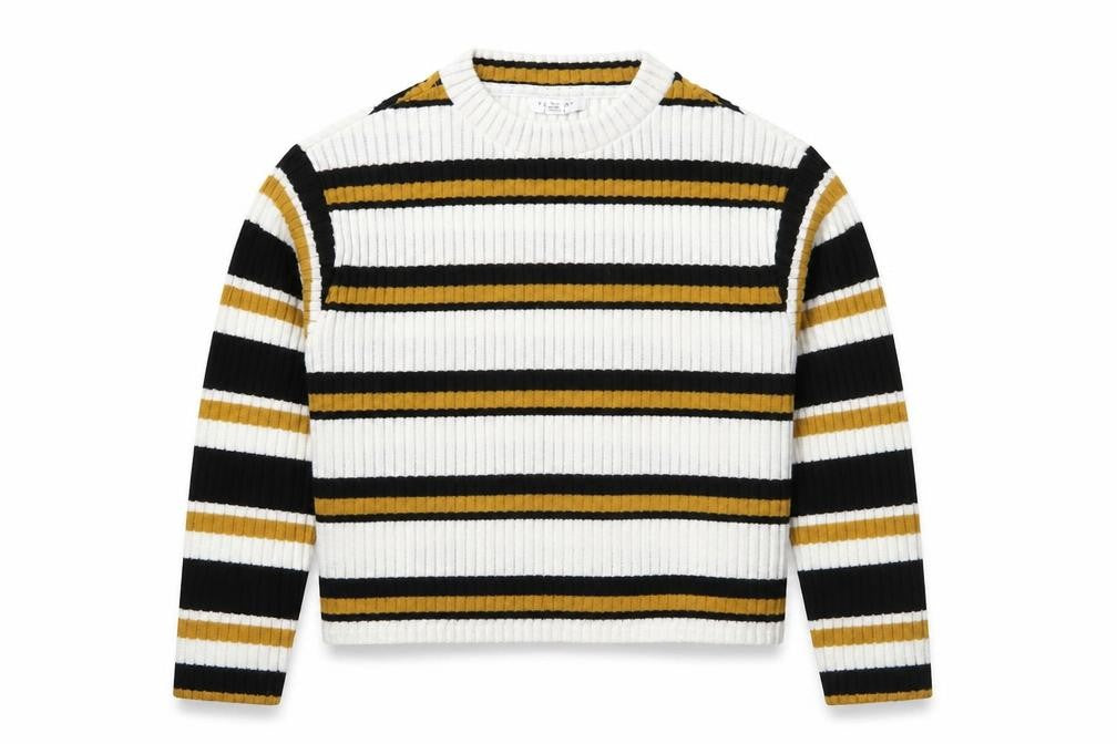 Topshop Womens Multicoloured Striped  Pullover Jumper Size 4