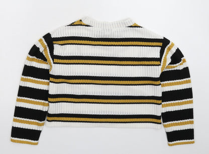 Topshop Womens Multicoloured Striped  Pullover Jumper Size 4