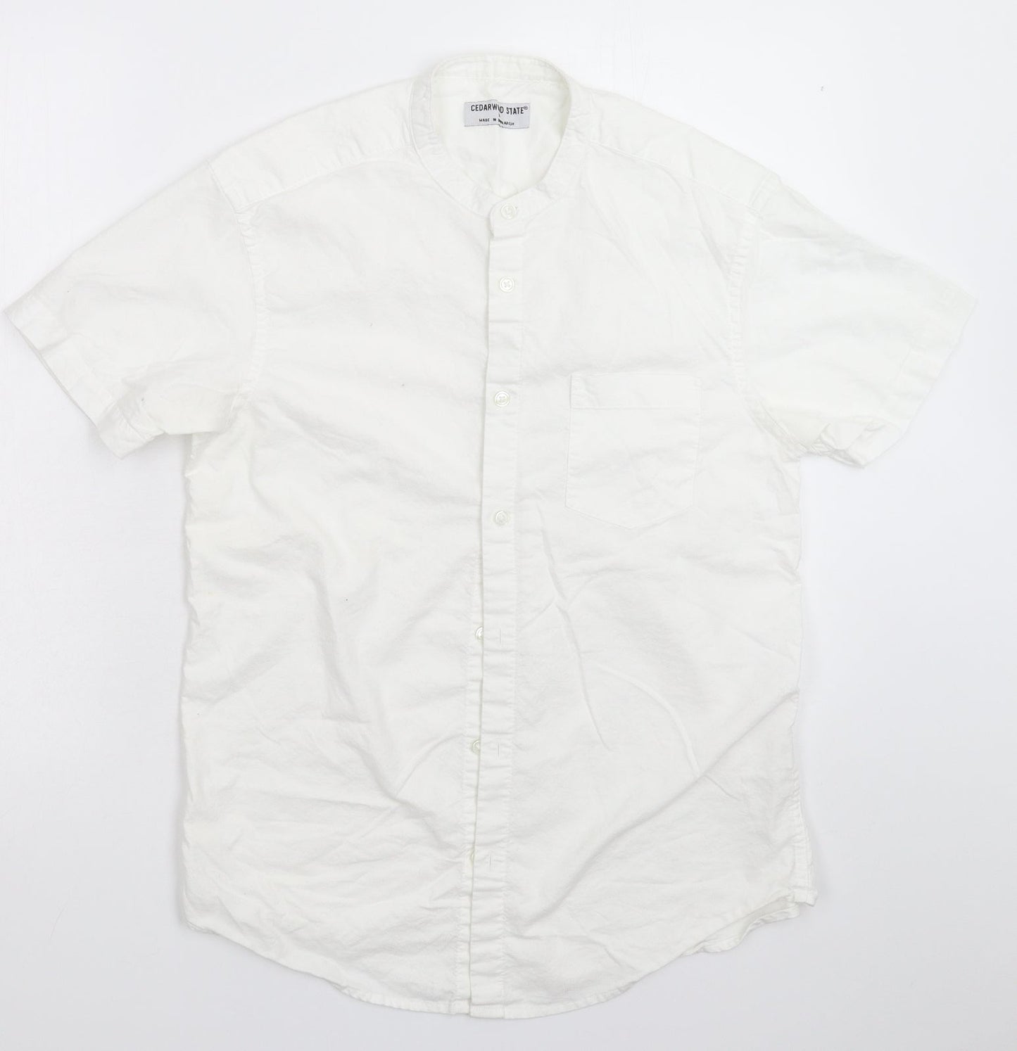 Cedar Wood State Mens White    Button-Up Size M