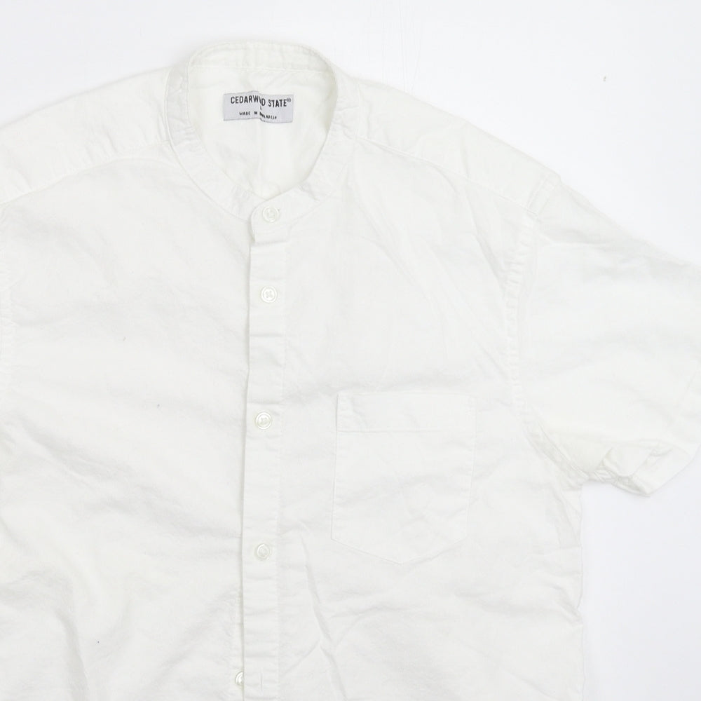 Cedar Wood State Mens White    Button-Up Size M
