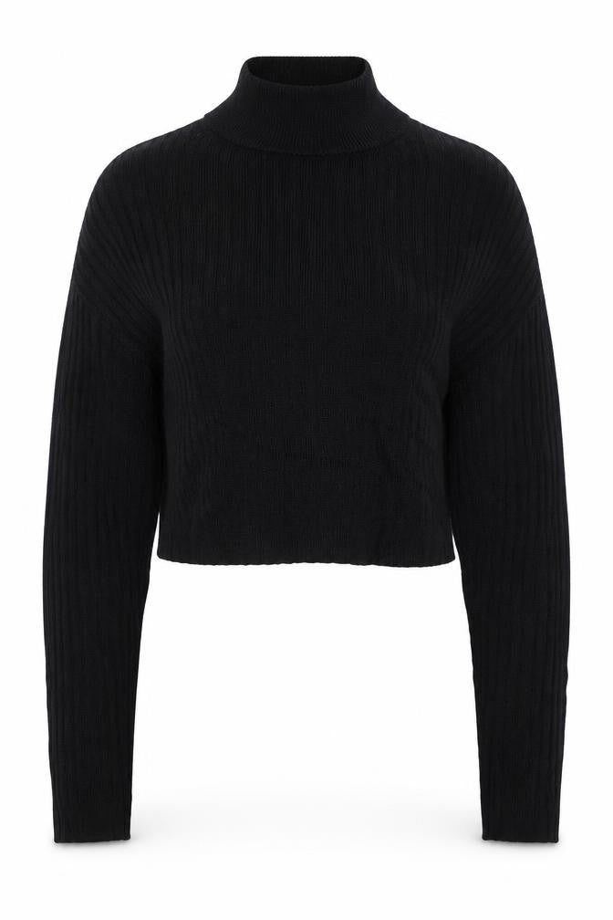 Topshop Womens Black  Knit Pullover Jumper Size 12