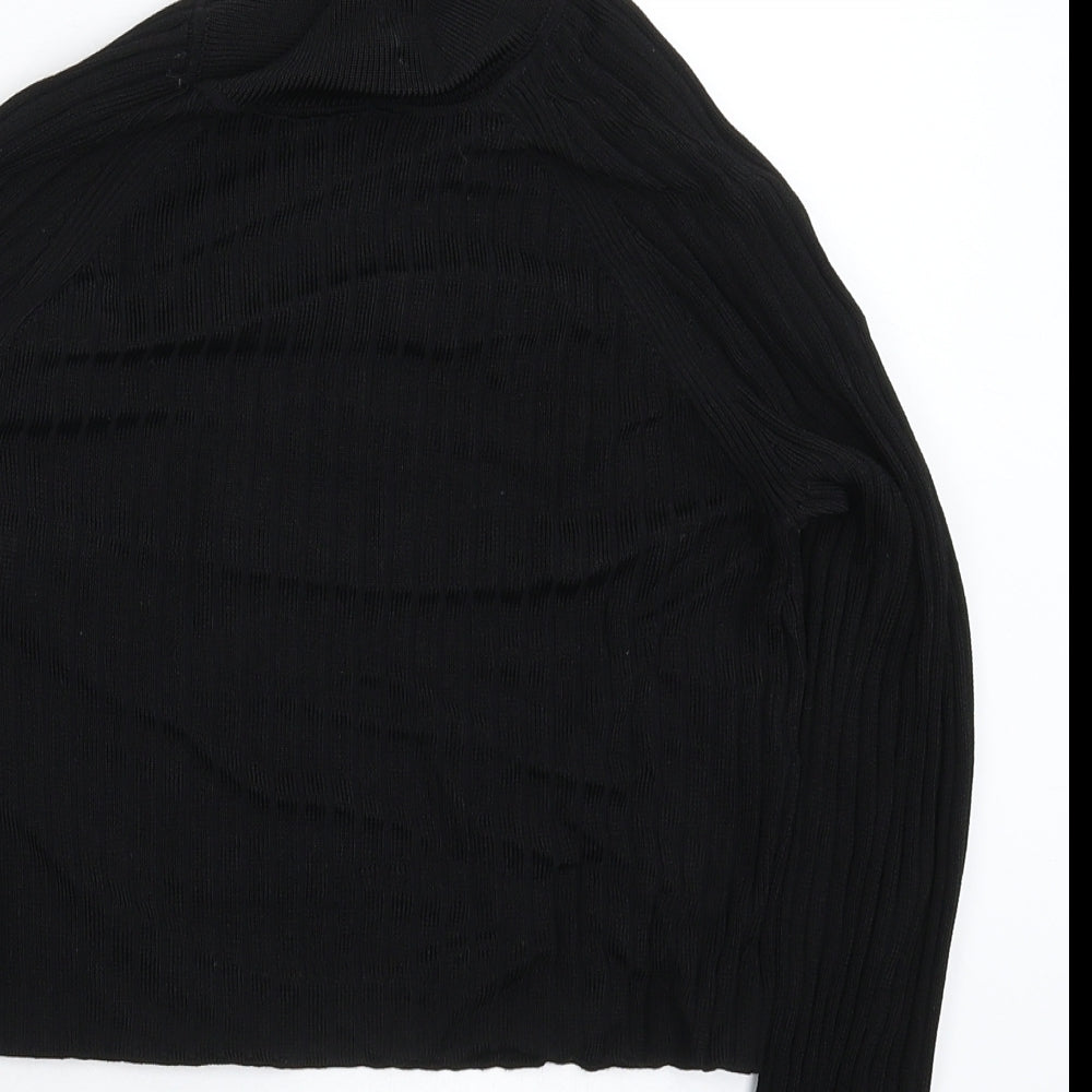 Topshop Womens Black  Knit Pullover Jumper Size 12