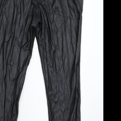 South Womens Black   Cropped Trousers Size 12 L23 in
