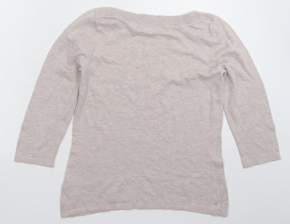 Next Womens Grey  Knit Pullover Jumper Size 10
