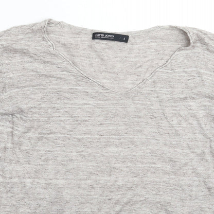 David Jones Womens Grey  Knit Pullover Jumper Size S