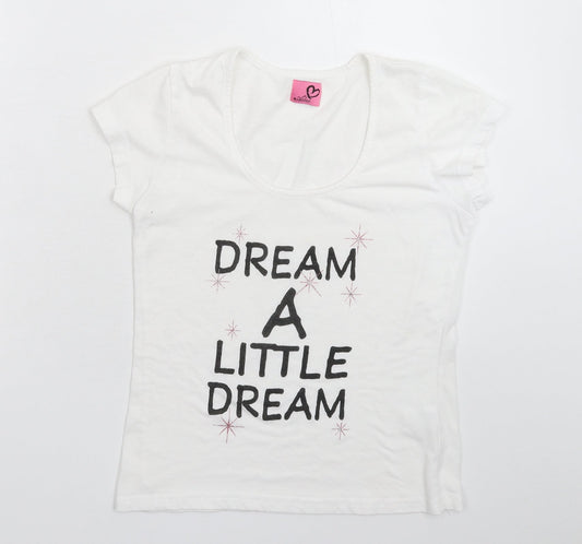 Adore Womens White   Basic T-Shirt Size S