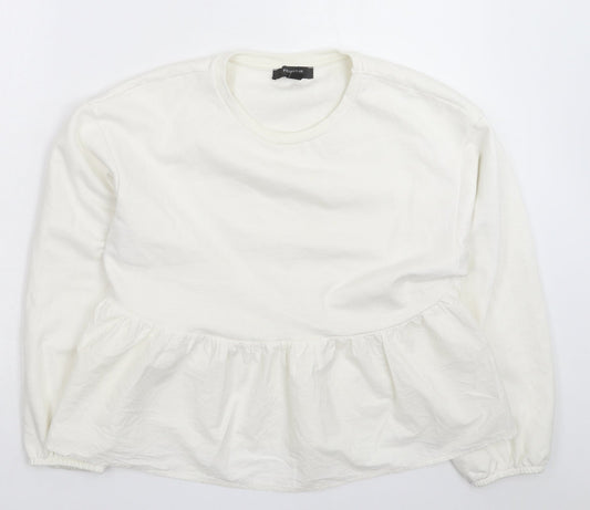 Primark Womens White   Pullover Sweatshirt Size 12