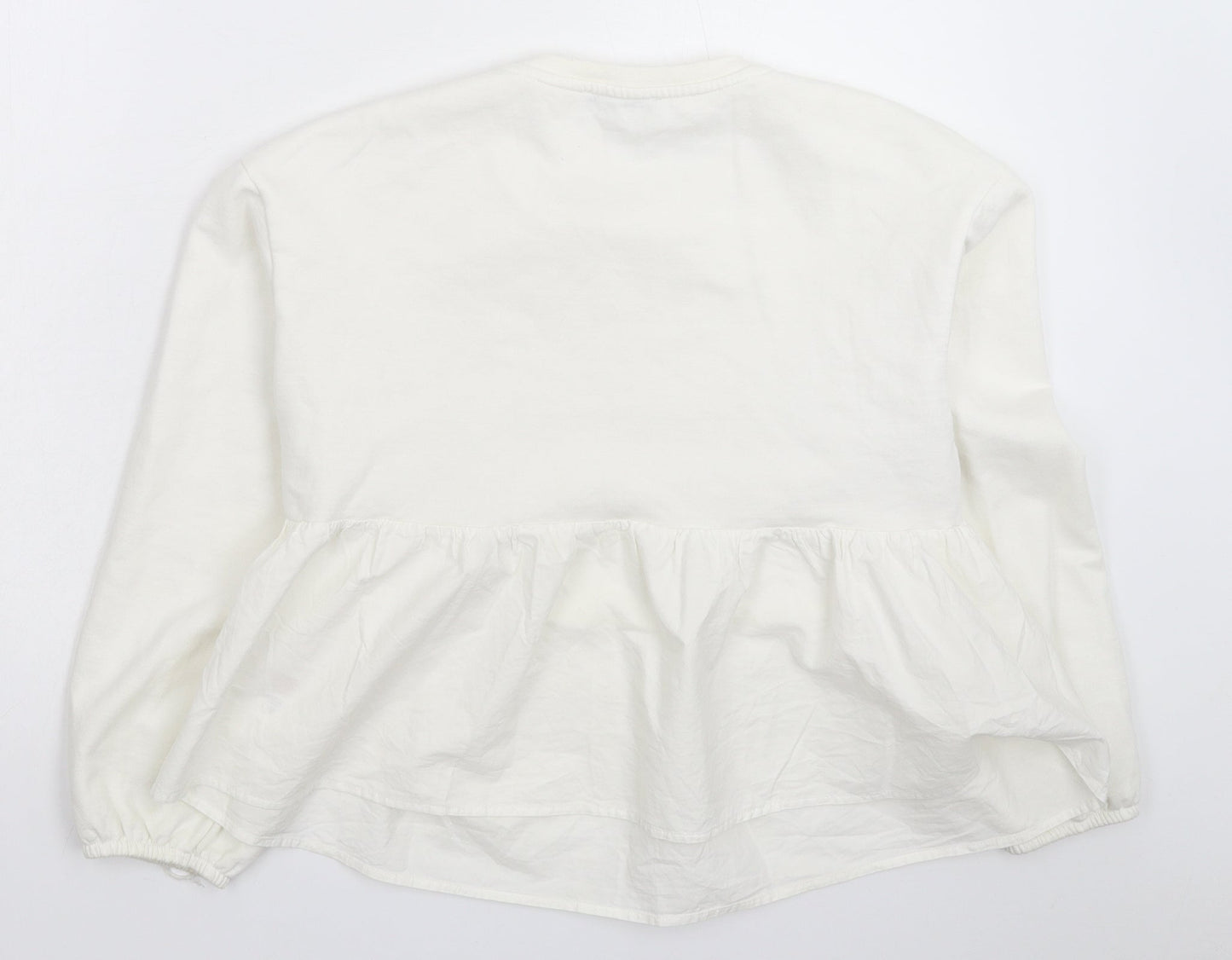 Primark Womens White   Pullover Sweatshirt Size 12