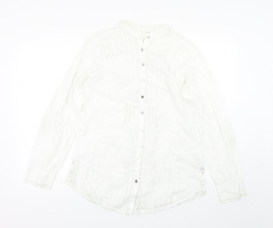 Preworn Womens White   Basic Button-Up Size 12
