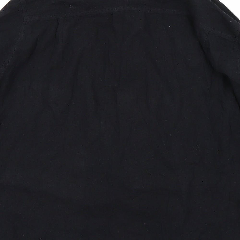Riviera Maya Mens Black    Button-Up Size XL