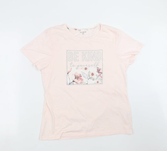 JEFF & CO Womens Pink Solid  Top Pyjama Top Size 12  - Be Kind to Yourself