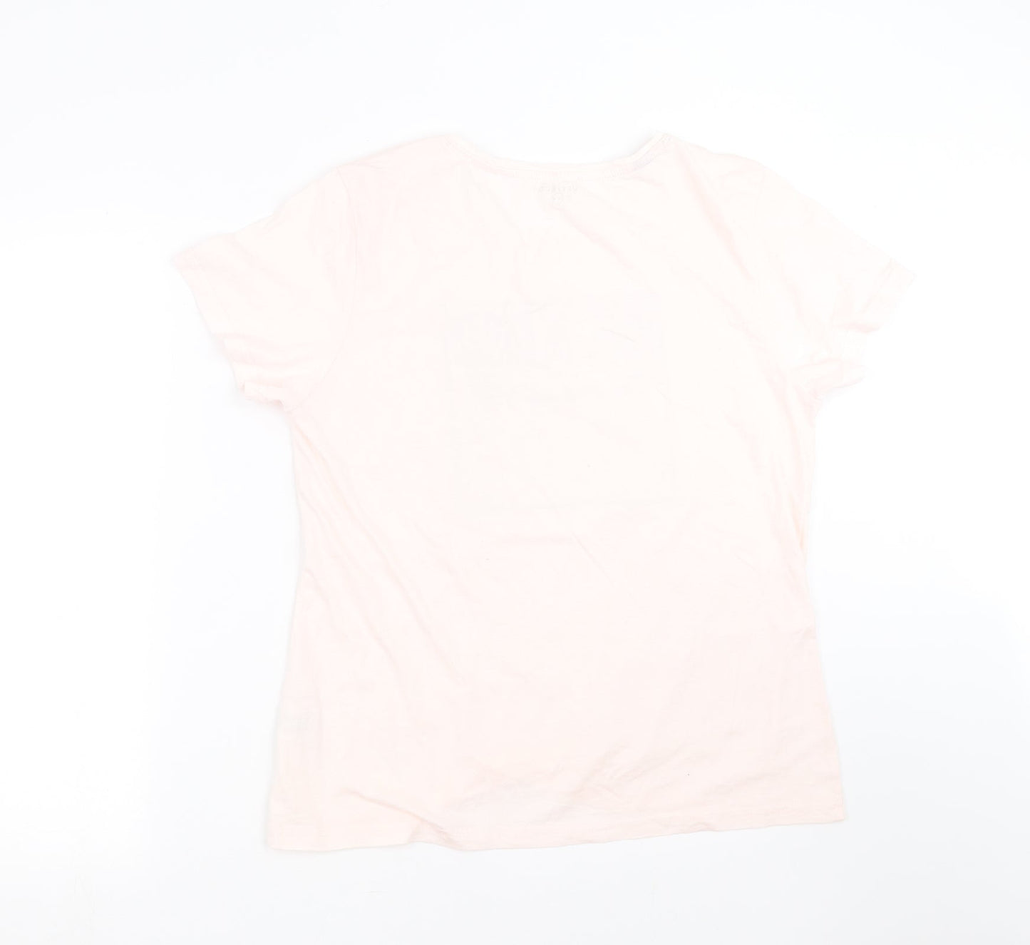 JEFF & CO Womens Pink Solid  Top Pyjama Top Size 12  - Be Kind to Yourself