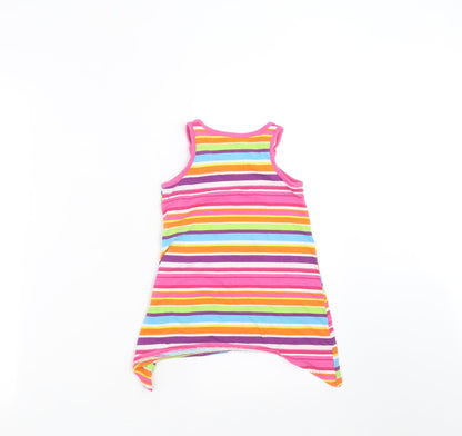 1989 Place Girls Multicoloured Striped  Basic T-Shirt Size 2 Years