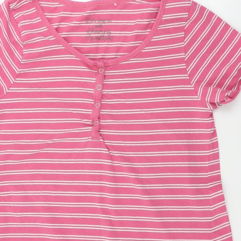 Preworn  Womens Pink Striped  A-Line  Size L