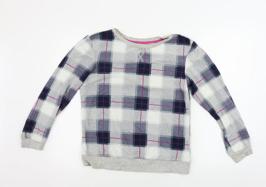 NEXT  Womens Grey Check  Pullover Jumper Size S