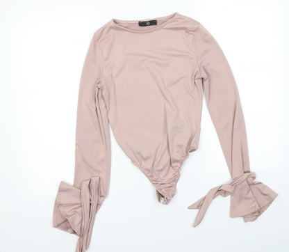 Preloved Missguided Womens Pink   Basic Blouse Size 8 - Front