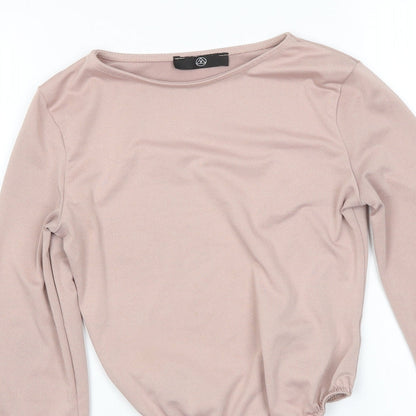 Preloved Missguided Womens Pink   Basic Blouse Size 8 - Detail