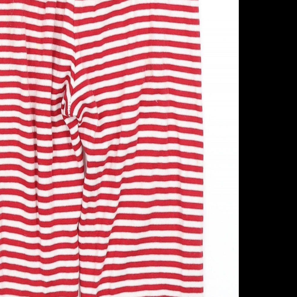 Preworn Girls Red Striped  Capri Pyjama Pants Size 3-4 Years