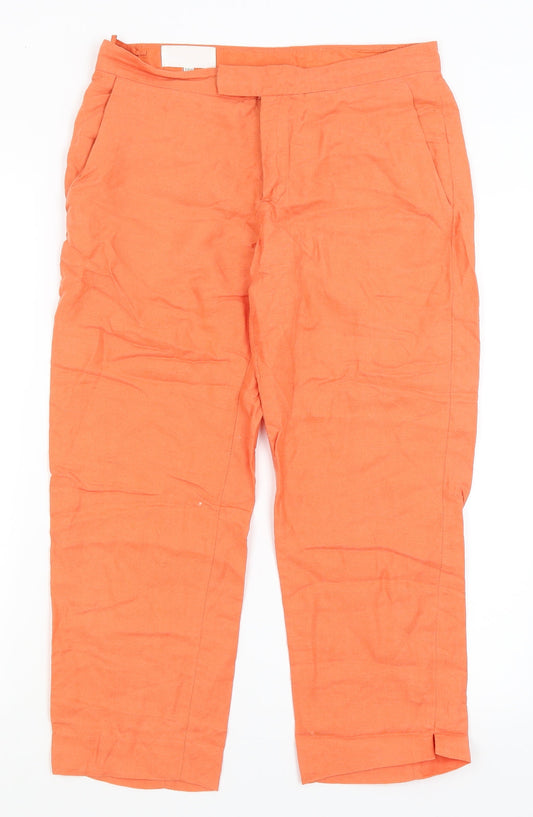 In Wear Womens Orange   Cropped Trousers Size 8 L24 in