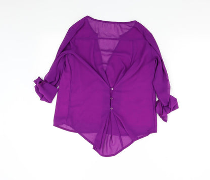Preworn Womens Purple   Basic Blouse Size S