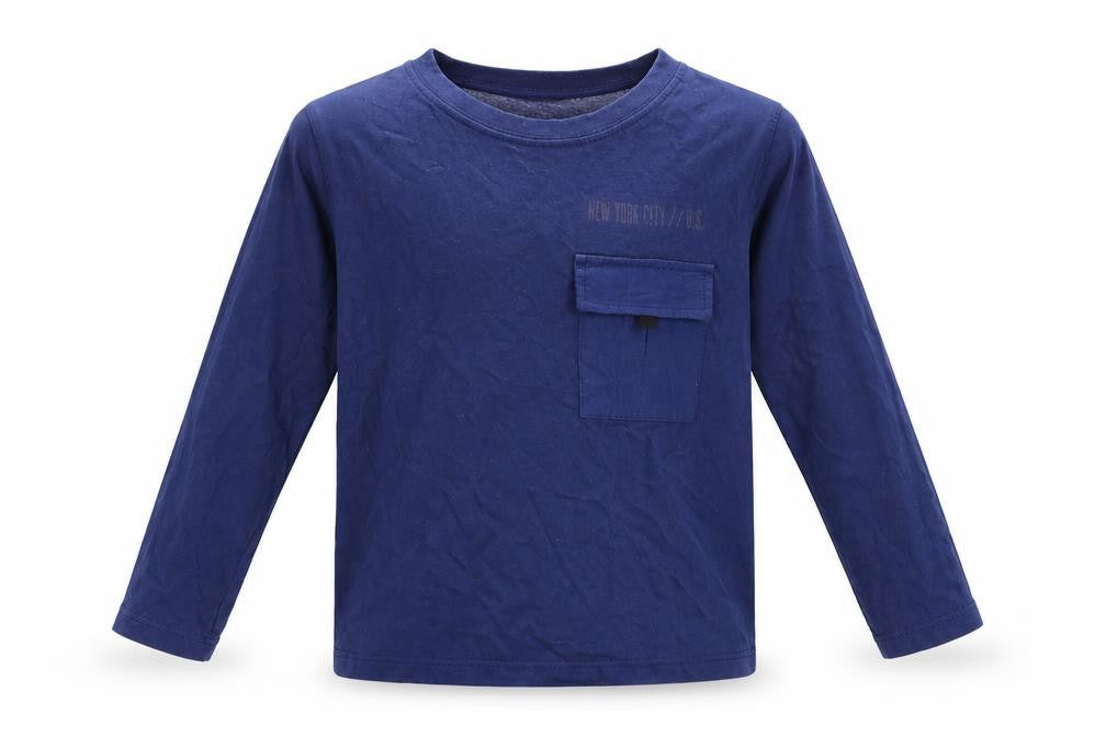 M&Co Girls Blue   Basic T-Shirt Size 4-5 Years