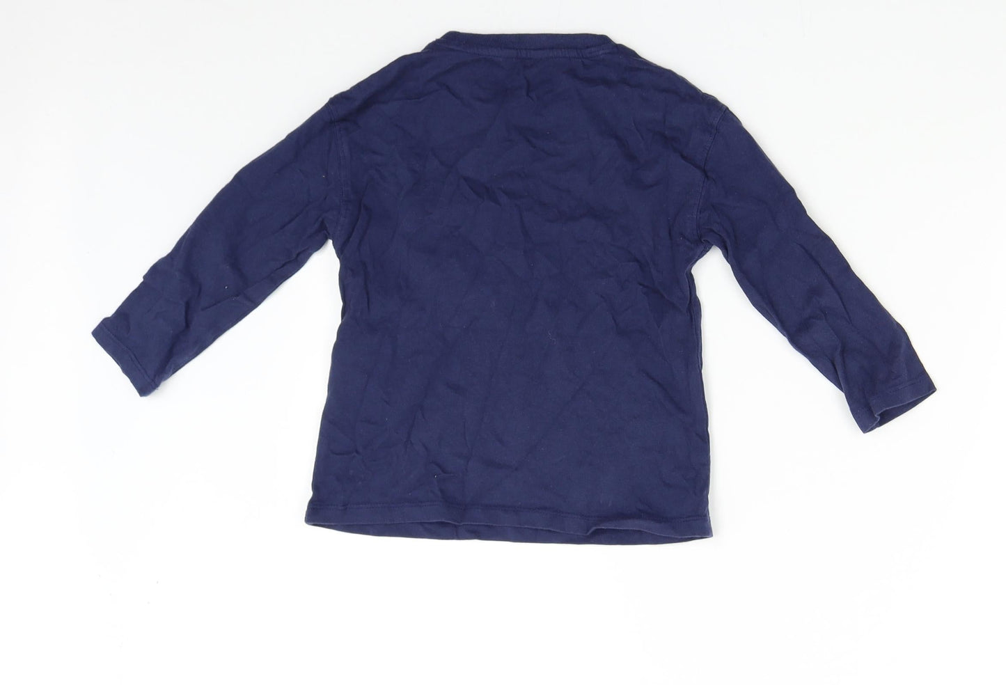 M&Co Girls Blue   Basic T-Shirt Size 4-5 Years