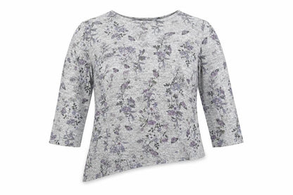 Debenhams Womens Grey Floral  Pullover Jumper Size 16