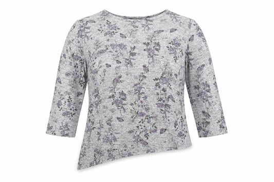 Debenhams Womens Grey Floral  Pullover Jumper Size 16
