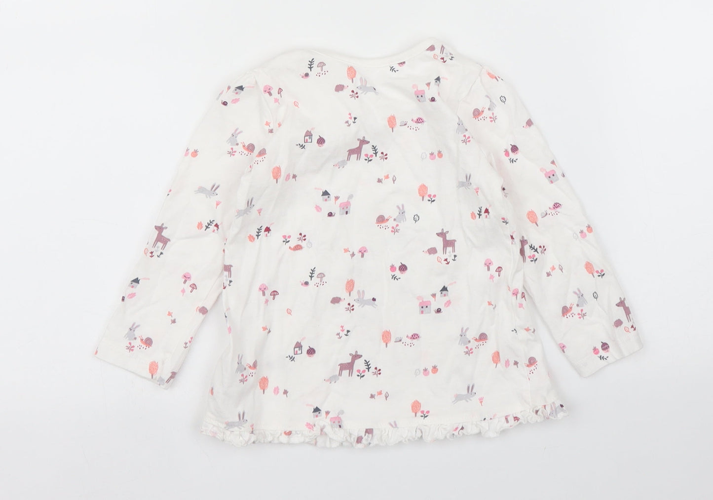George Girls White   Basic T-Shirt Size 12 Months