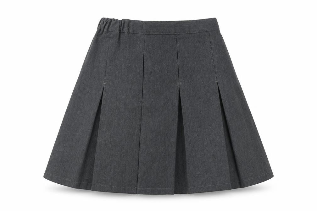 Marks & Spencer Girls Grey   Pleated Skirt Size 7 Years