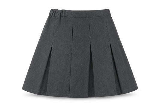 Marks & Spencer Girls Grey   Pleated Skirt Size 7 Years