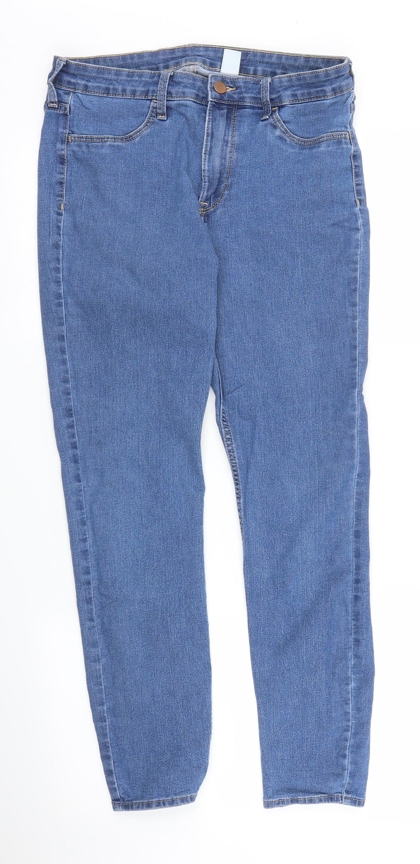 Preworn Womens Blue  Denim Skinny Jeans Size 31 in L28 in