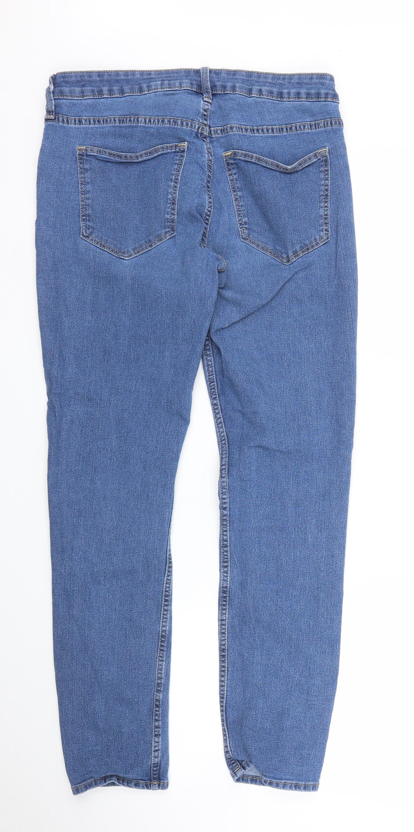 Preworn Womens Blue  Denim Skinny Jeans Size 31 in L28 in