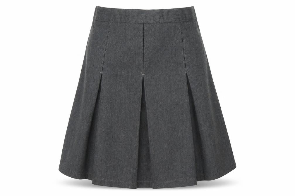 Marks & Spencer Girls Grey   Pleated Skirt Size 8 Years