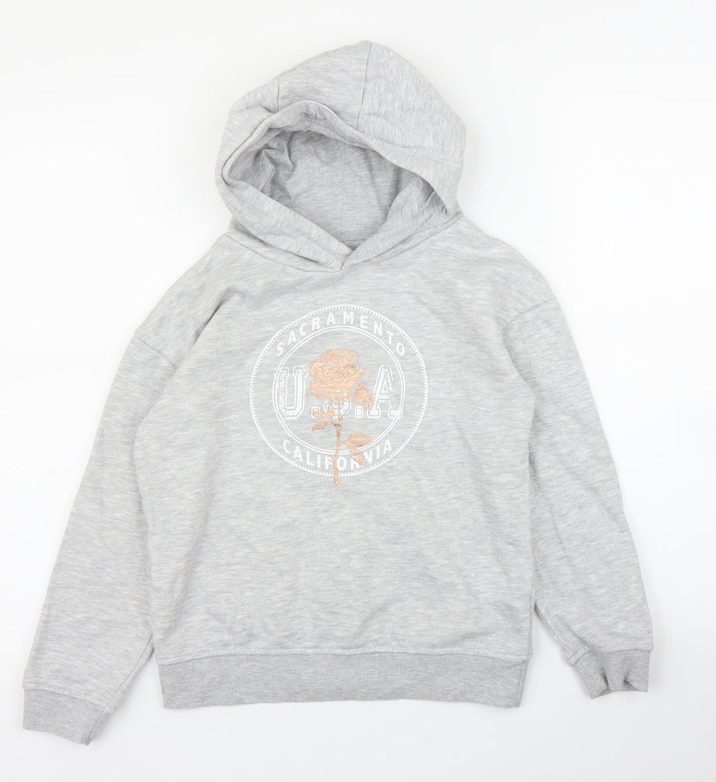 Primark Girls Grey   Pullover Hoodie Size 9 Years