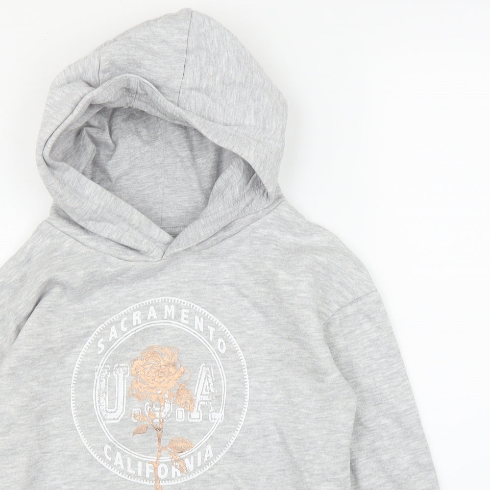 Primark Girls Grey   Pullover Hoodie Size 9 Years