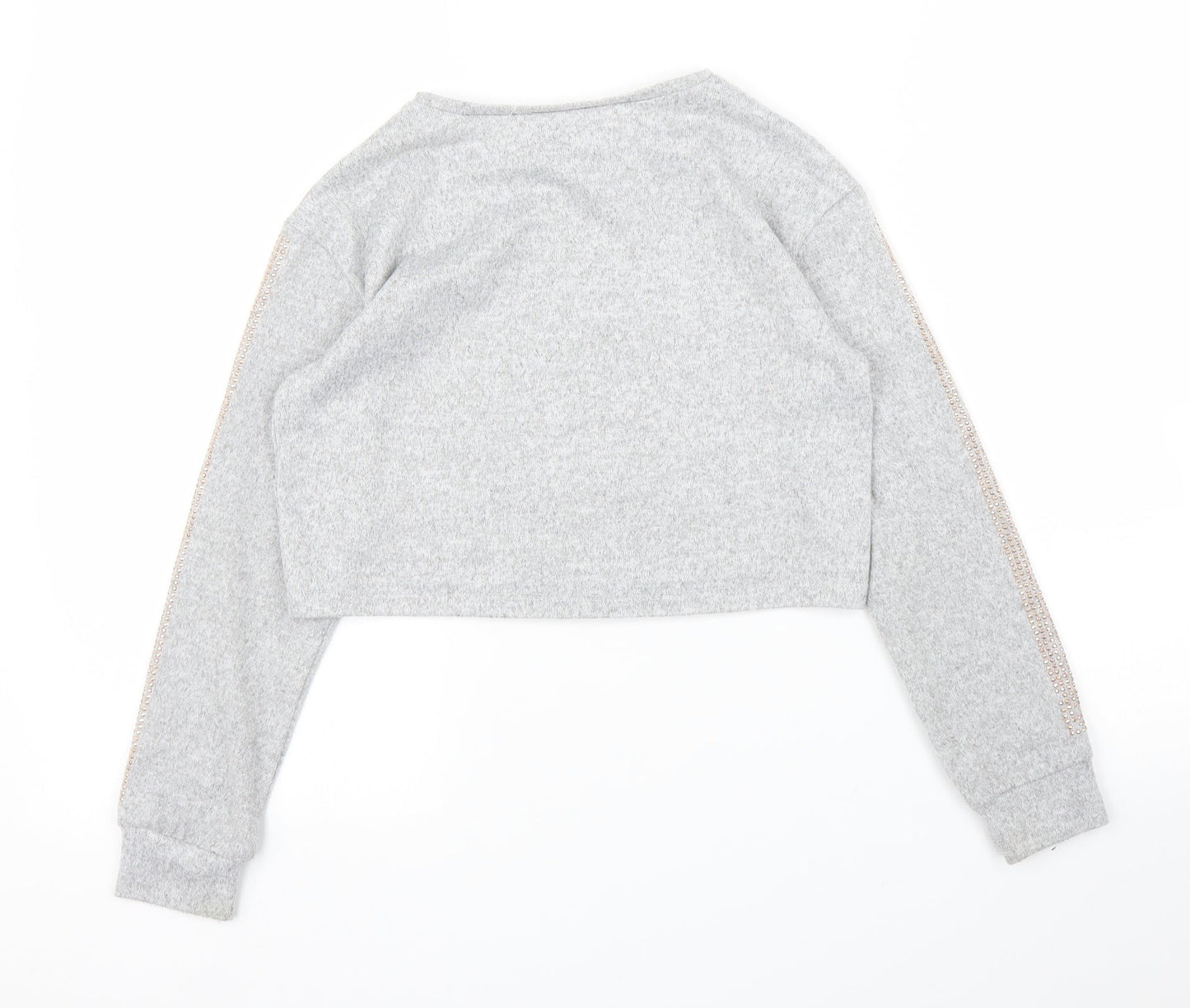 Preworn Girls Grey   Pullover Jumper Size 9 Years