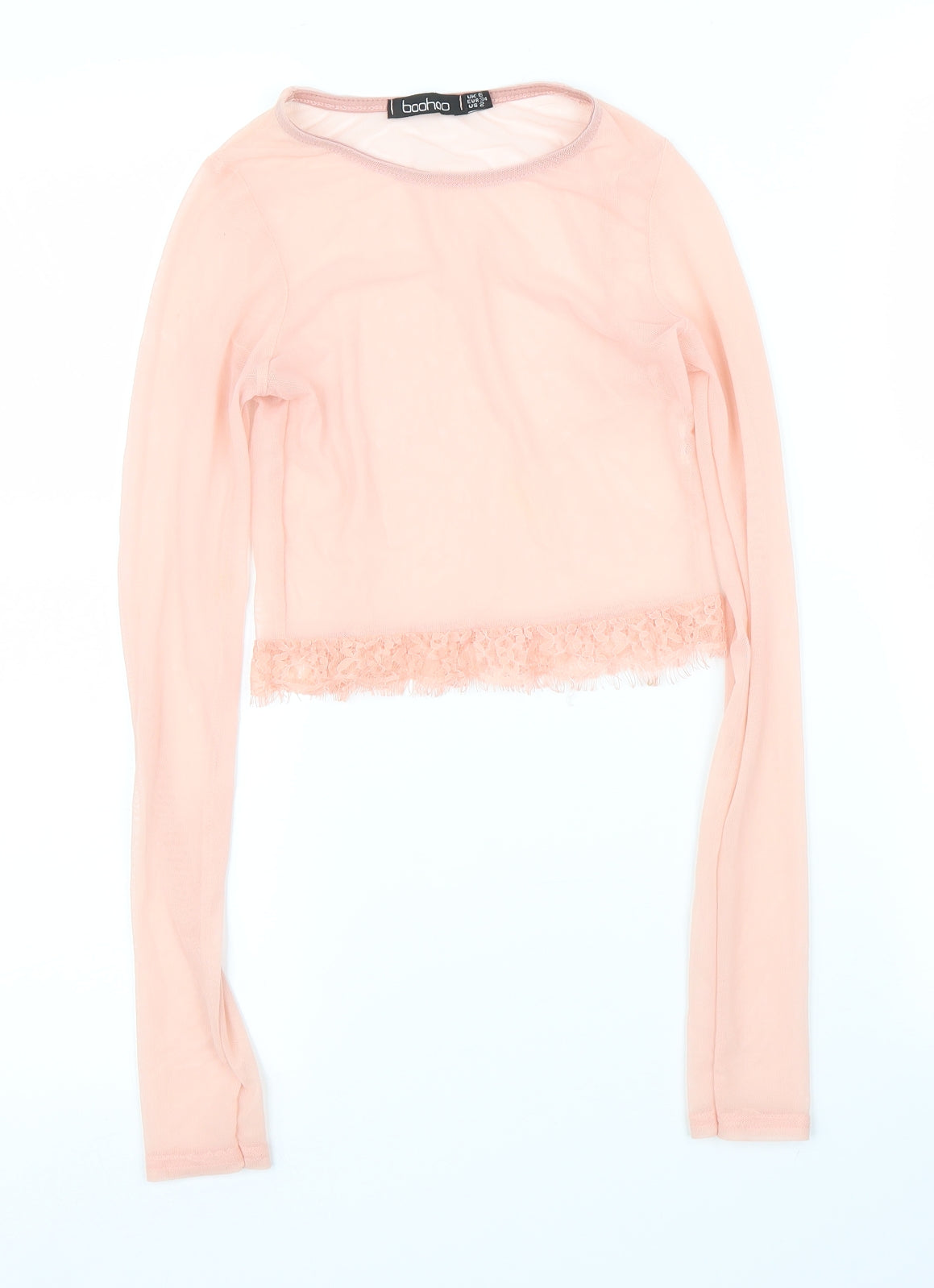 Boohoo Womens Pink   Basic Blouse Size 6